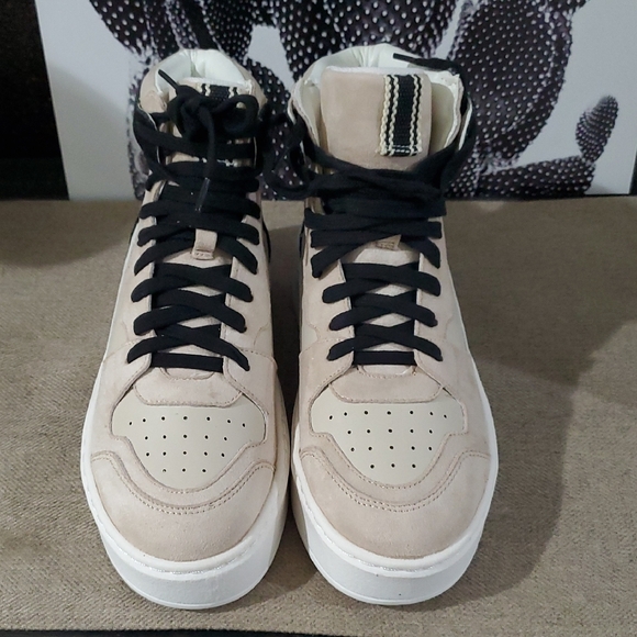 Women's High-Top Sneakers - Beige and Black ShuShop Sincad NIB - Picture 2 of 12
